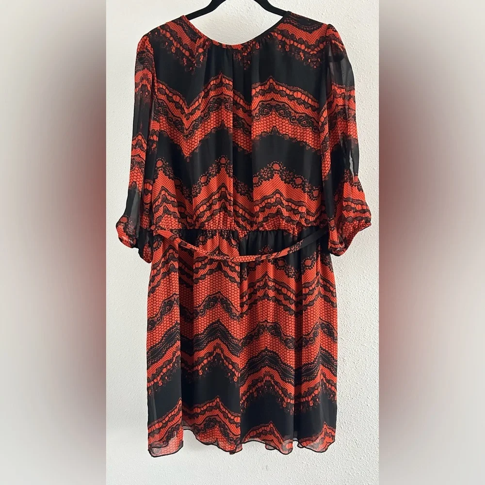Enfocus Studio | Dresses | Enfocus Studio Orange And Black Printed Long ...